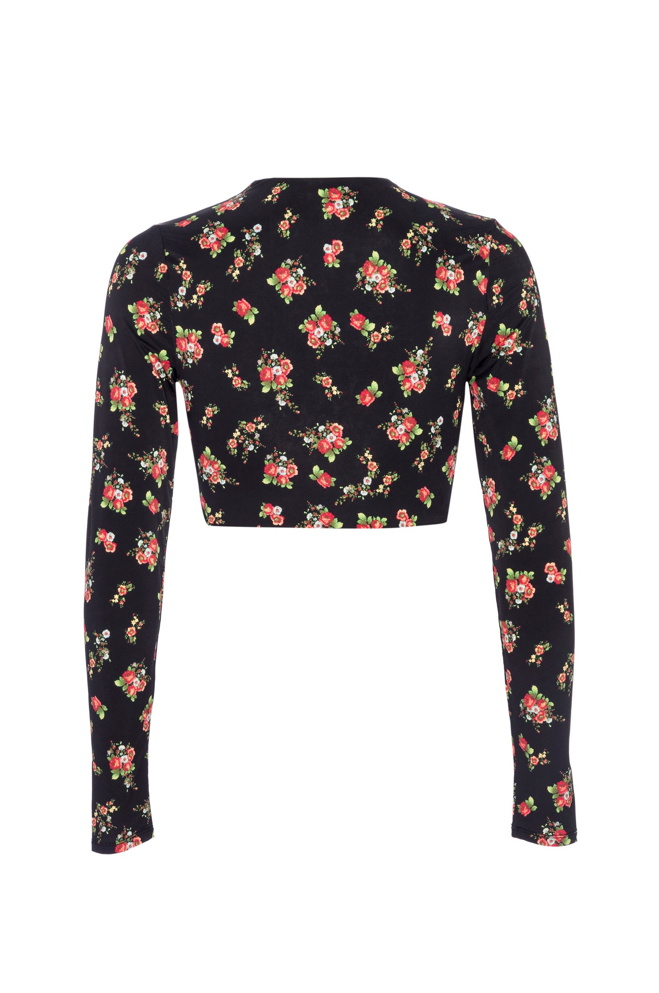 Nico Crop Top | Noir Rose Garden