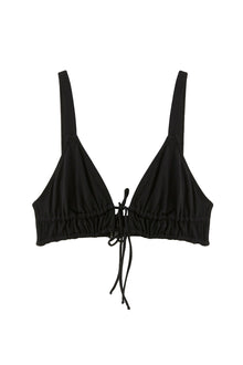 Tori Triangle Tie Detailed Bikini Top | Black