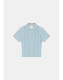 Tosca | Extrafine Merino Wool Polo | Ice Blue