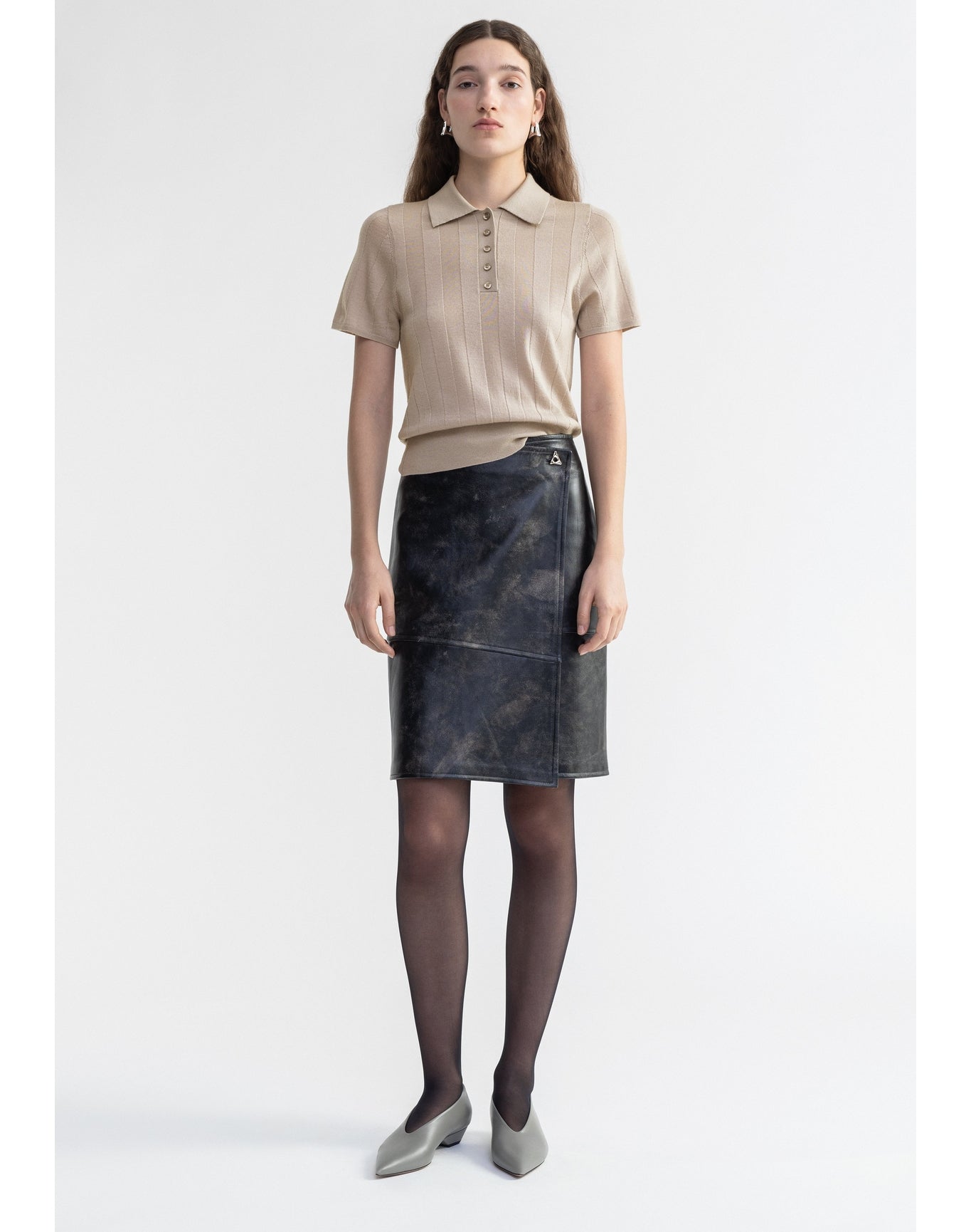 Tosca | Extrafine Merino Wool Polo | Mist