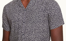 Travis Towelling Star Print Capri Collar Shirt | Night Iris