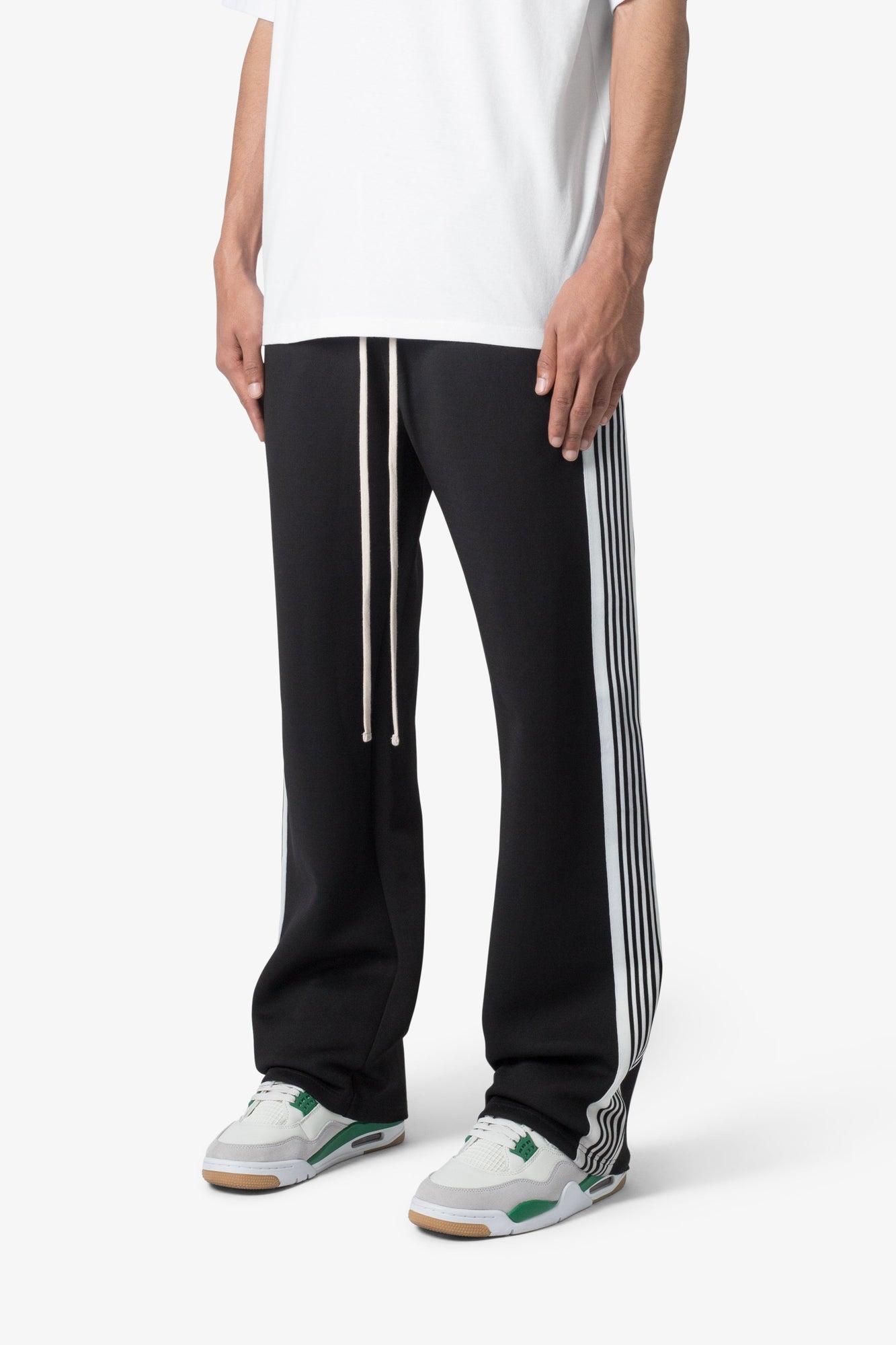 Tricot Side Stripe Pants | Black