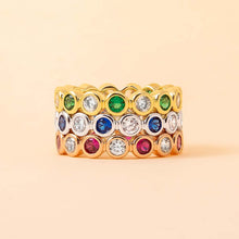 Colored CZ Bezel Eternity Band - Adina's Jewels