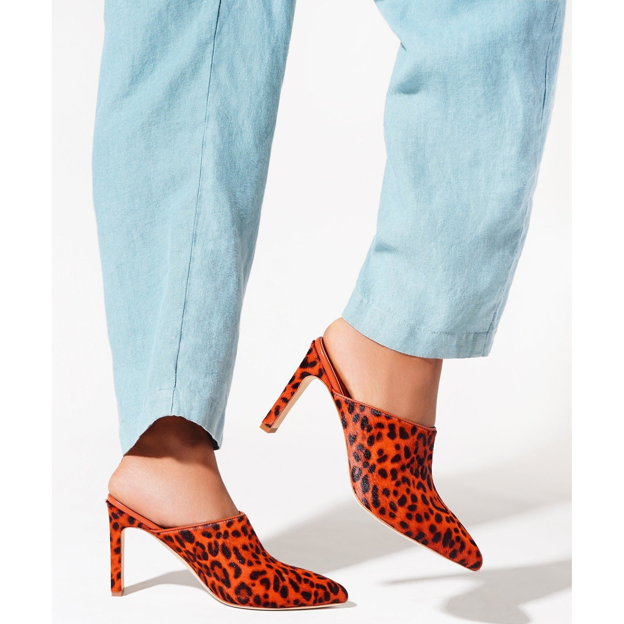 Tristan Pointy Toe Mule | Sienna Leopard