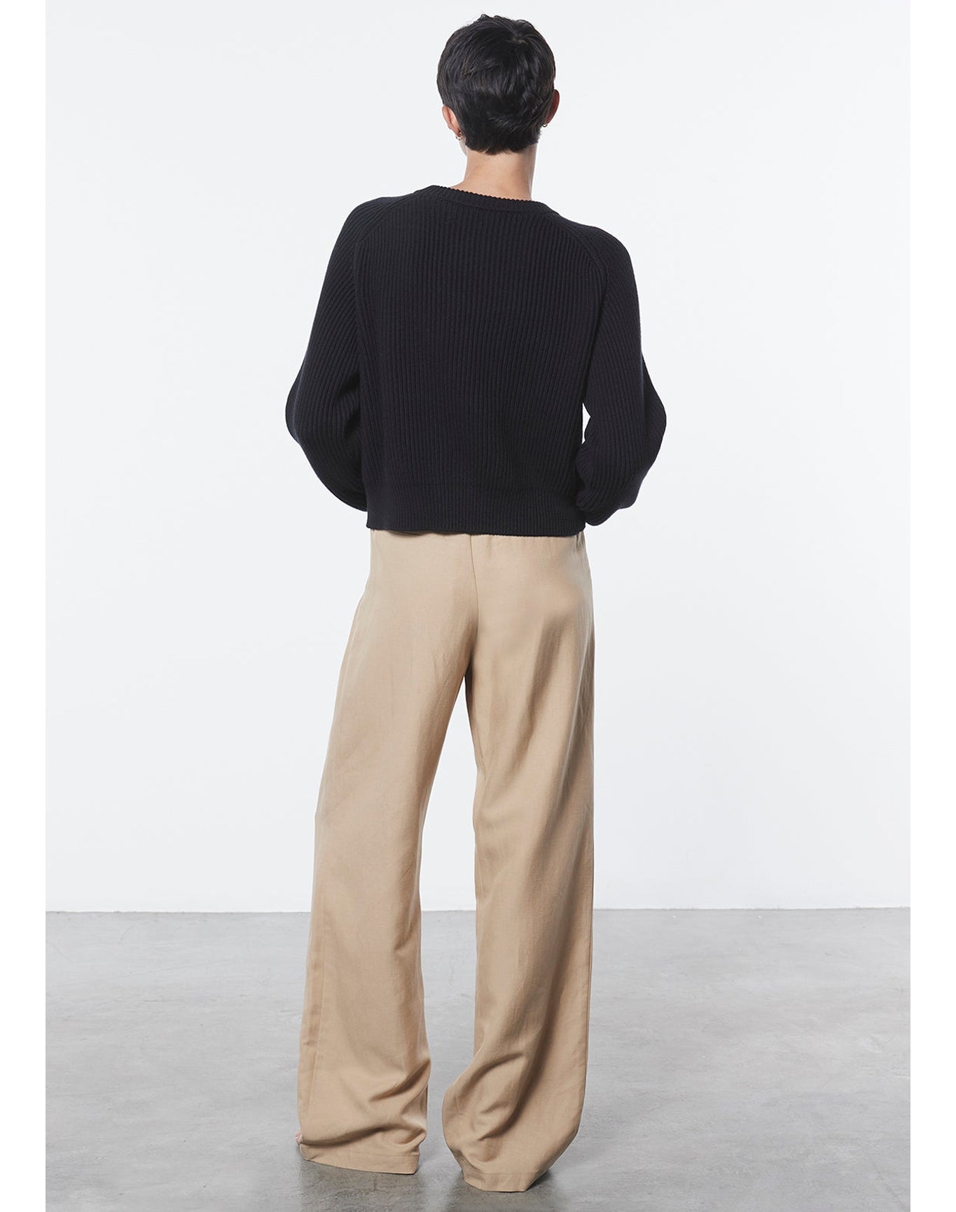 Twill Pleated Pant | Tan
