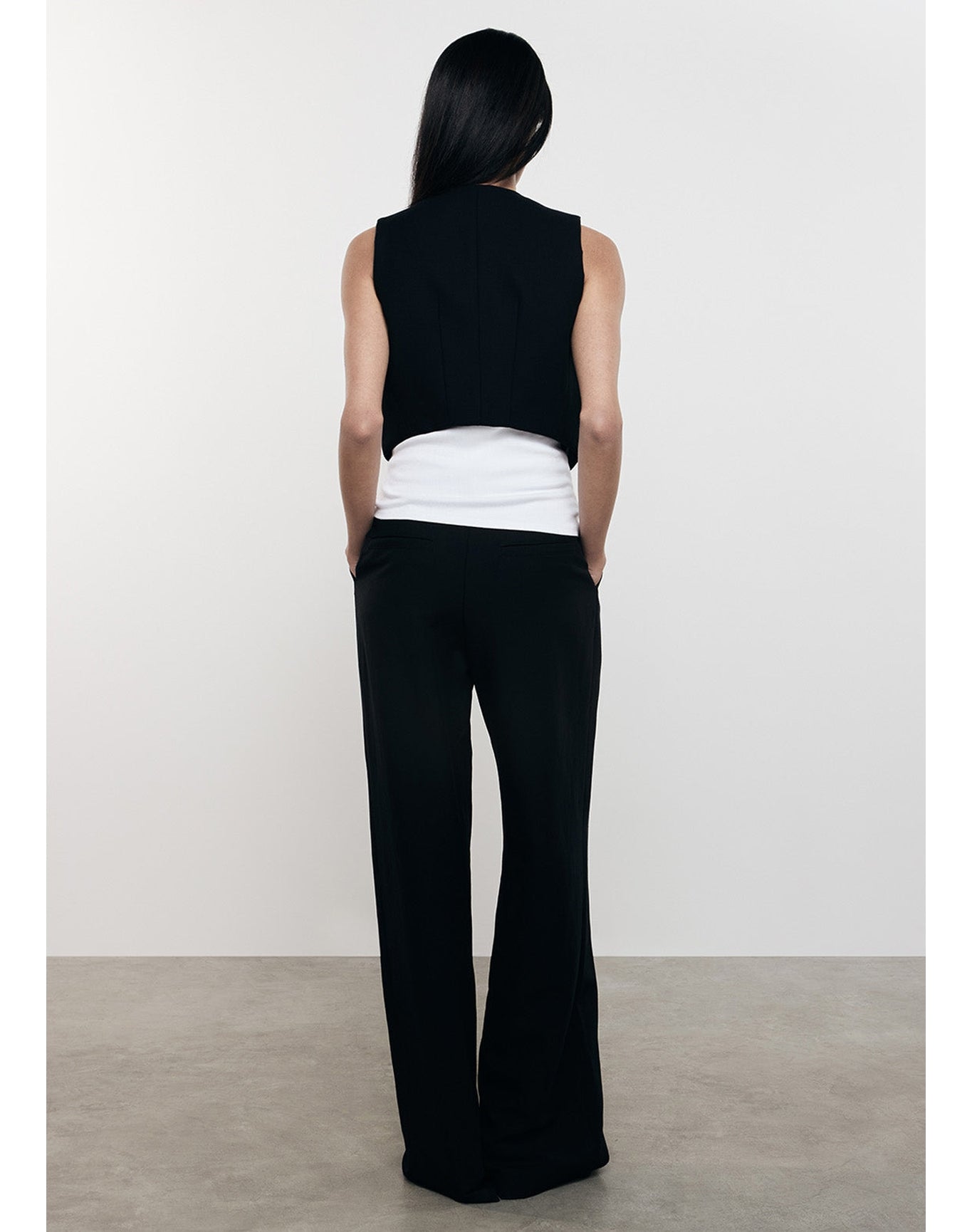 Twill Vest | Black