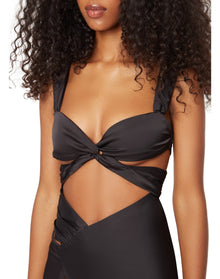 Twist Cut-Out Dress | Black