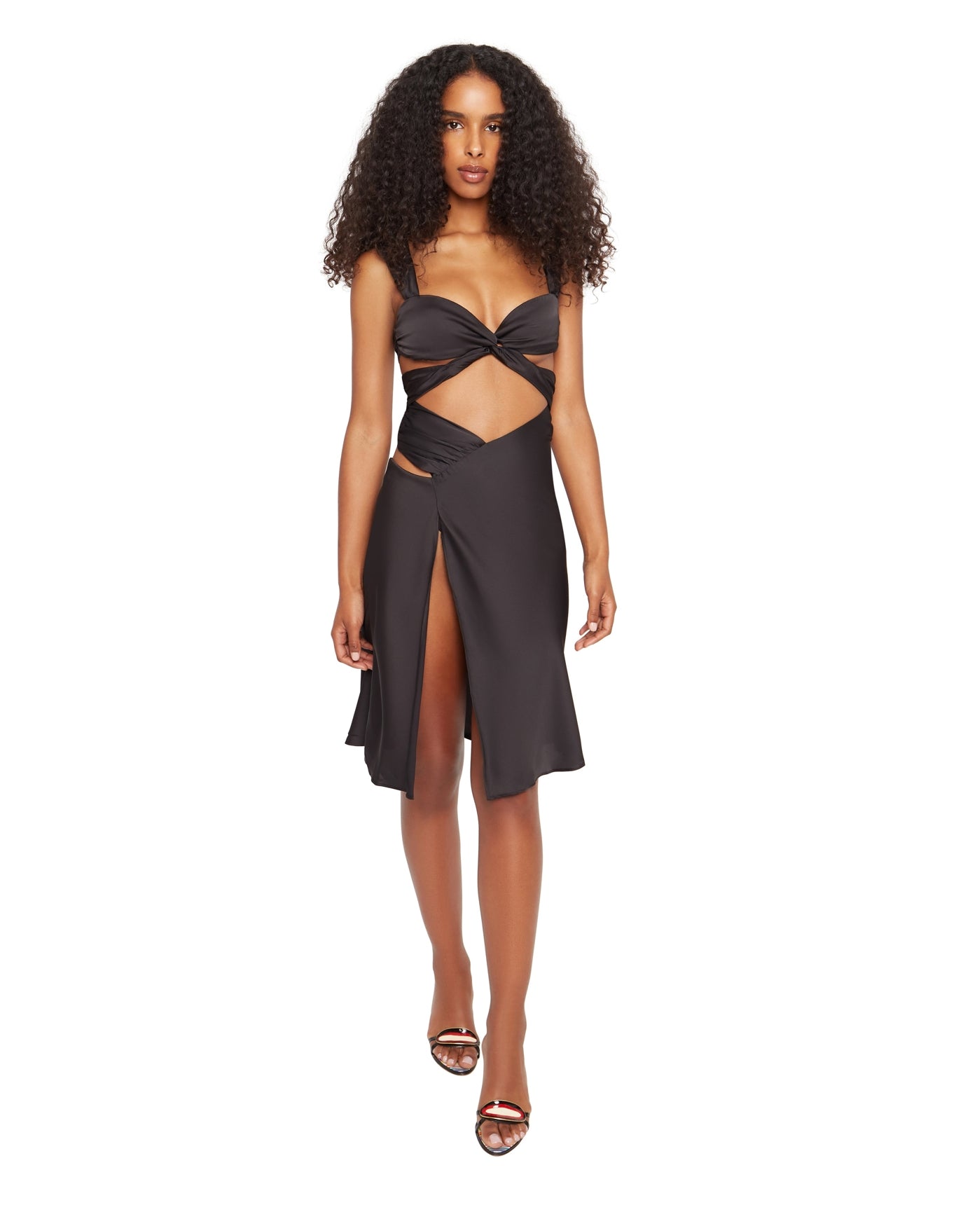 Twist Cut-Out Dress | Black