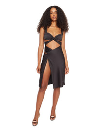 Twist Cut-Out Dress | Black