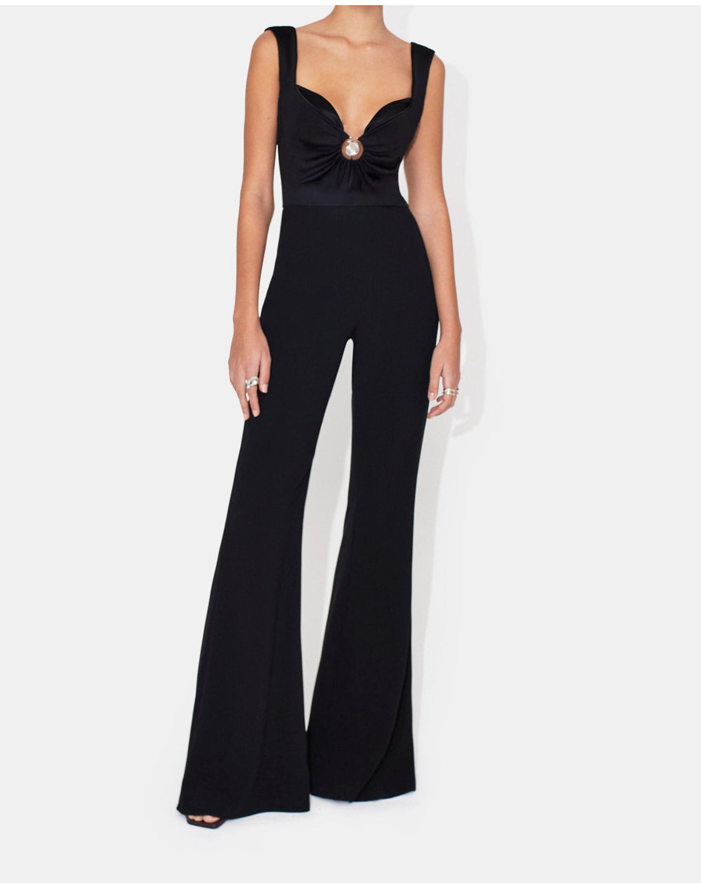 Twisted Bustier Jumpsuit | Black