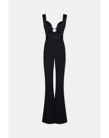 Twisted Bustier Jumpsuit | Black