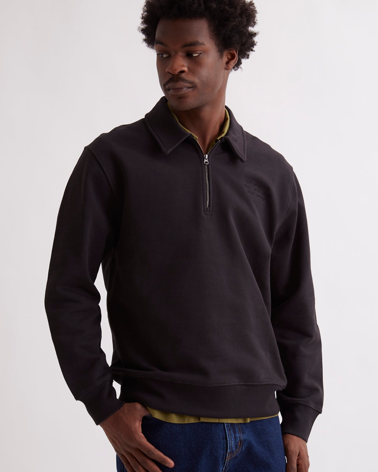 Mens | Mott International Quarter Zip | Black