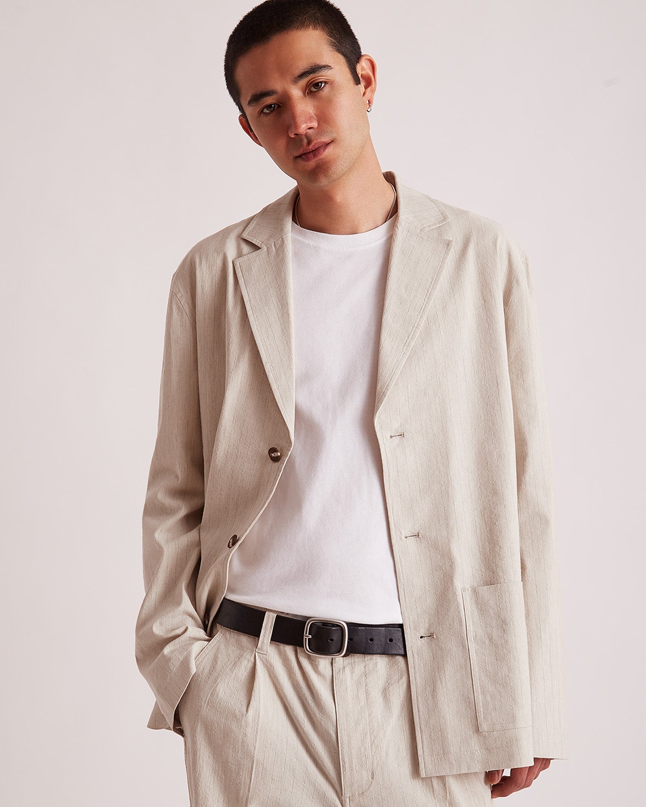 Natural | Mirza Linen Blazer