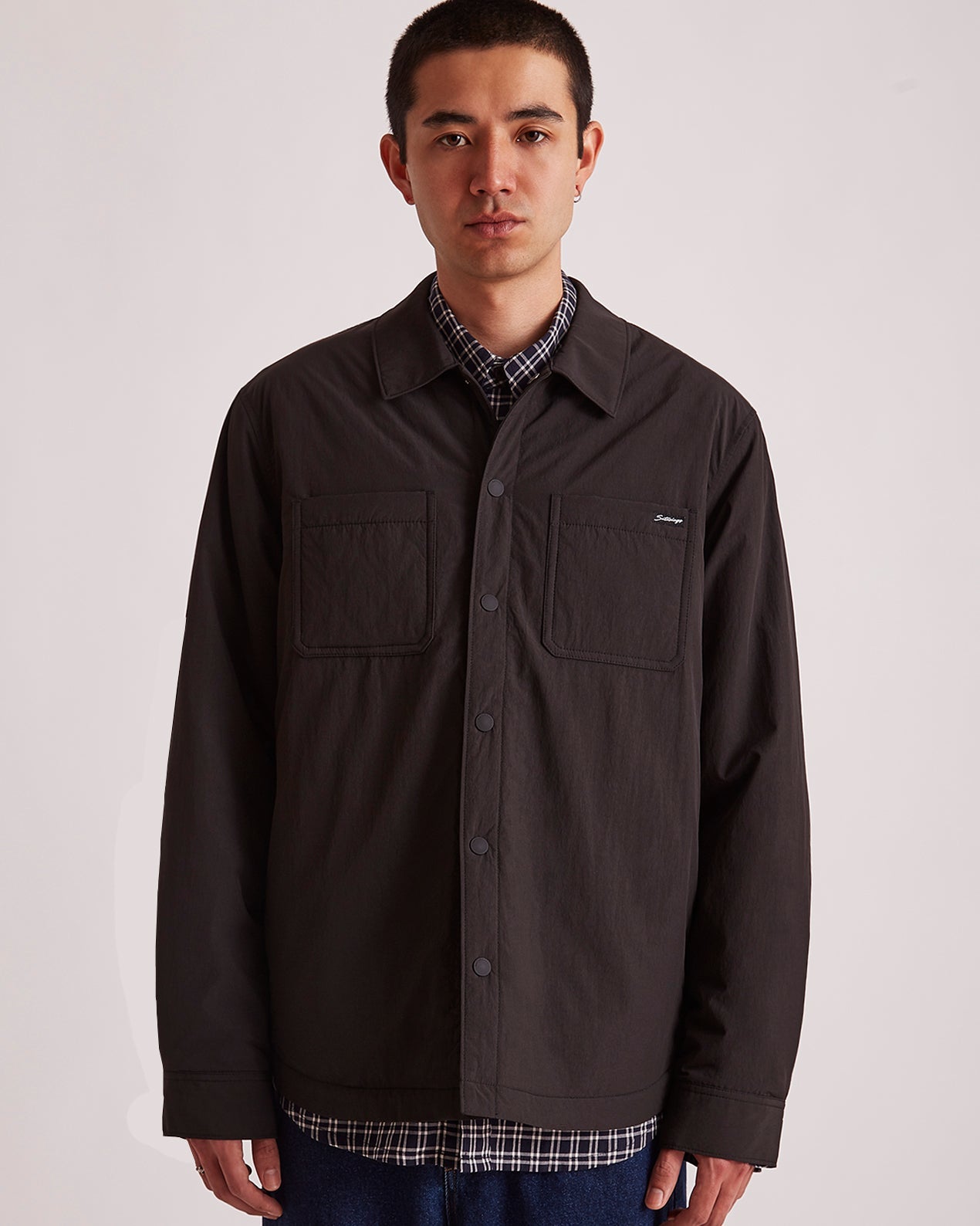 Mens | Rhodes Nylon Padded Overshirt | Black