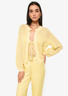 Rhea Metallic Chiffon Camisole | Yellow Magnolia