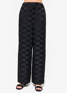 Medina Burnout Wide Leg Pant | Black