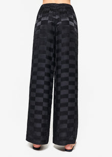 Medina Burnout Wide Leg Pant | Black