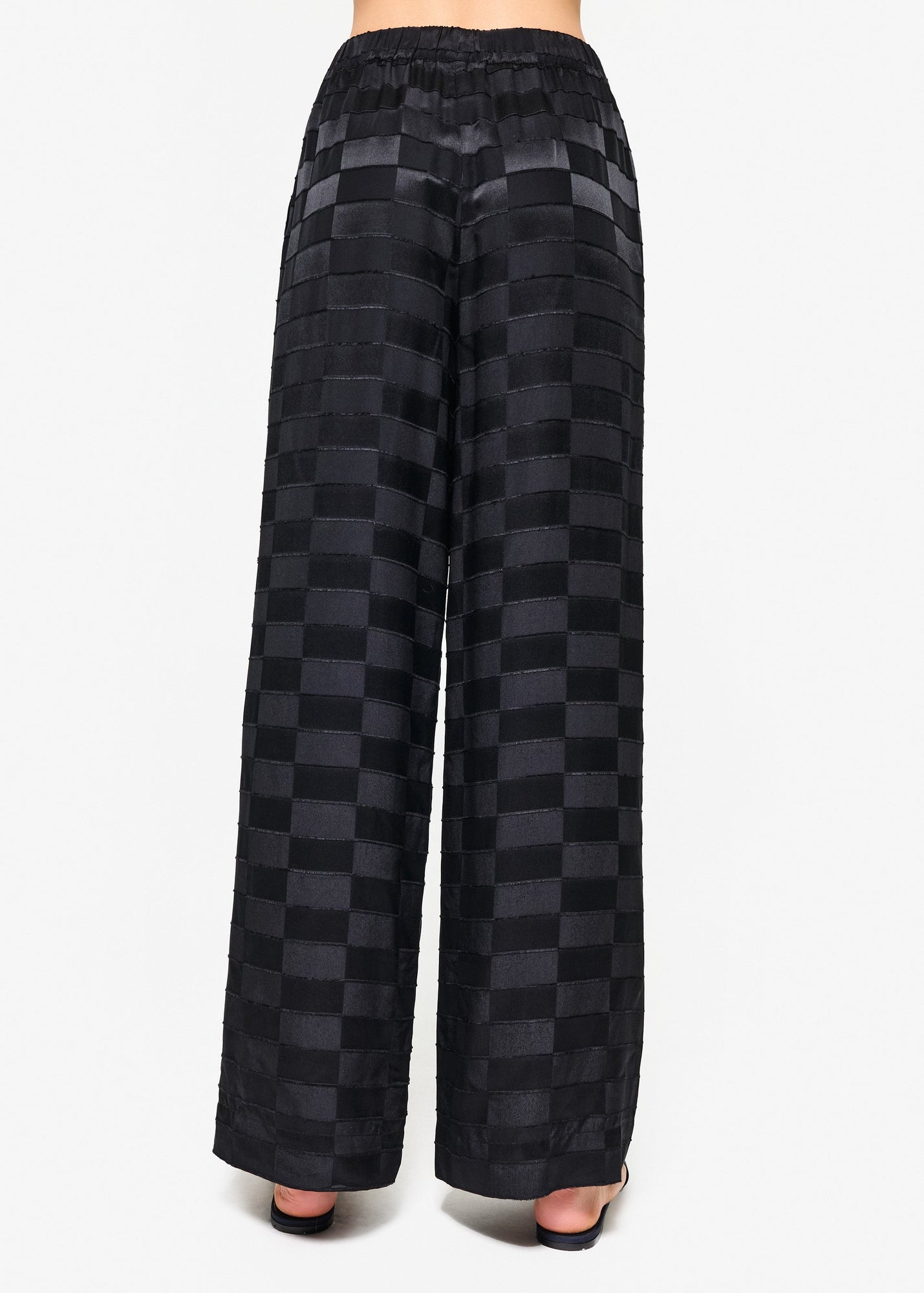 Medina Burnout Wide Leg Pant | Black