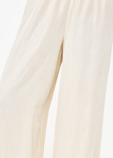 Medina Metallic Chiffon Pant | White