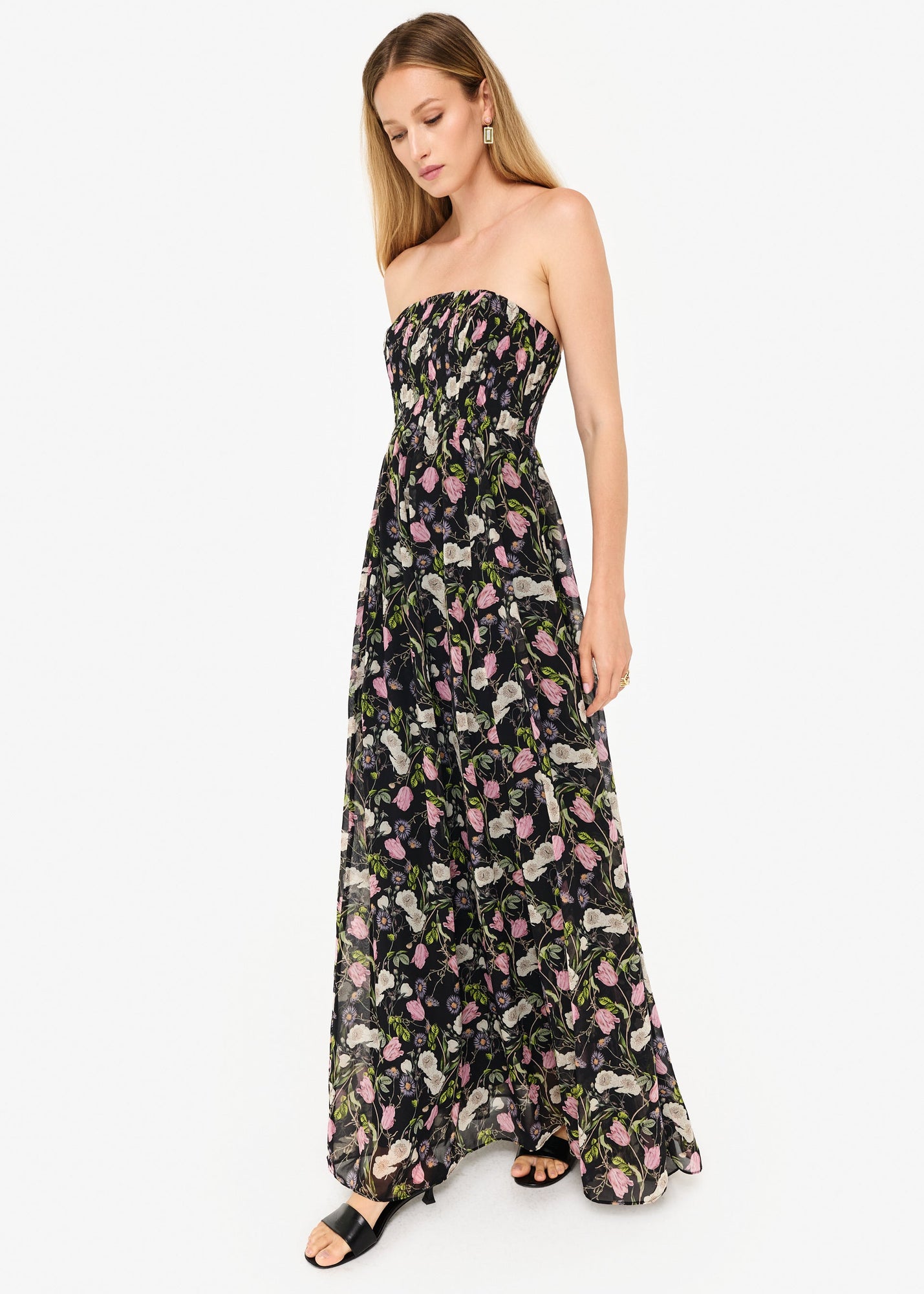 Minoa Strapless Gown | Midnight Gardens