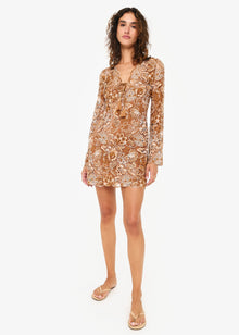 Madeira Crochet Dress | Brown