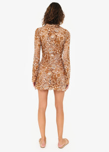 Madeira Crochet Dress | Brown