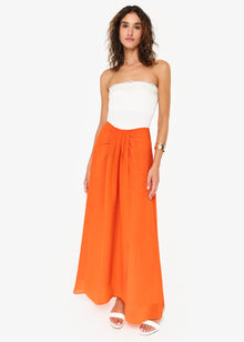 Rama Strapless Rib Knit Camisole | White