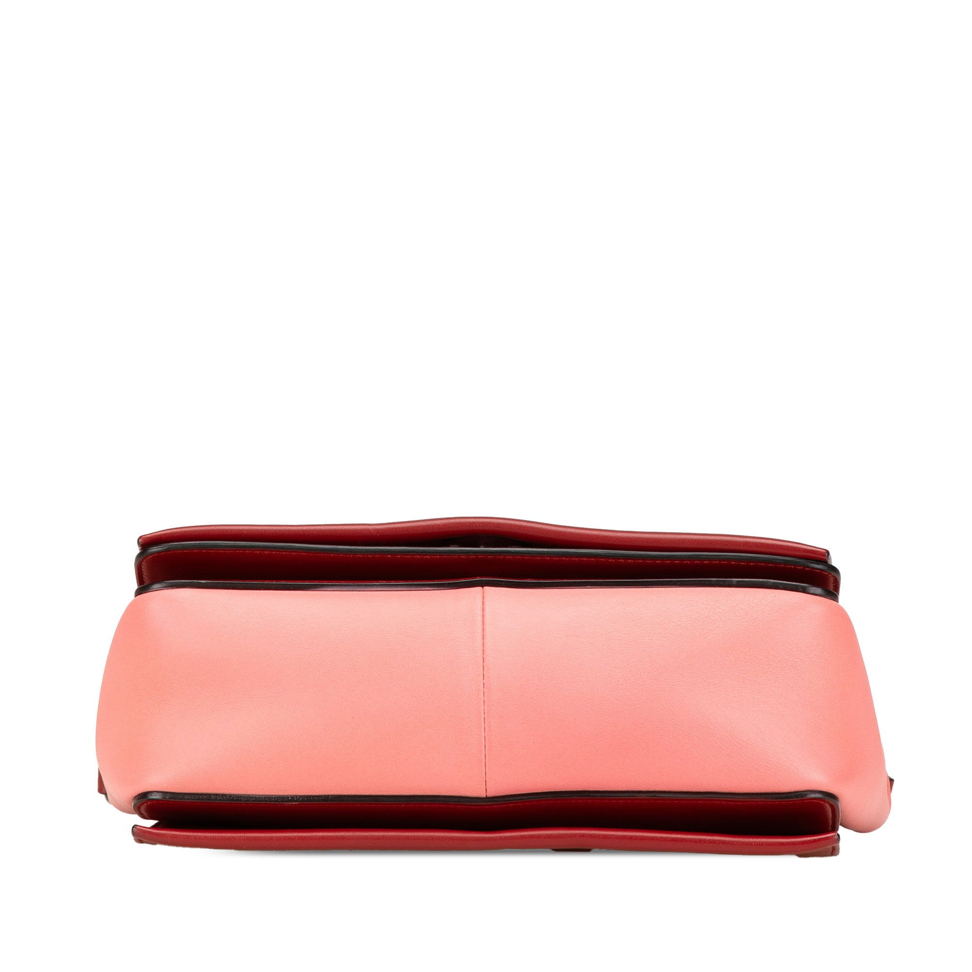Celine | Pre-Owned Leather Frame Shoulder Bag | Pink/Salmon/Red