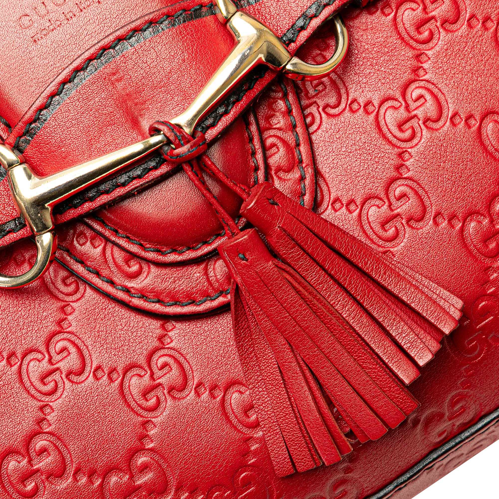 Gucci | Pre-Owned Medium Guccissima Emily Shoulder Bag | Red