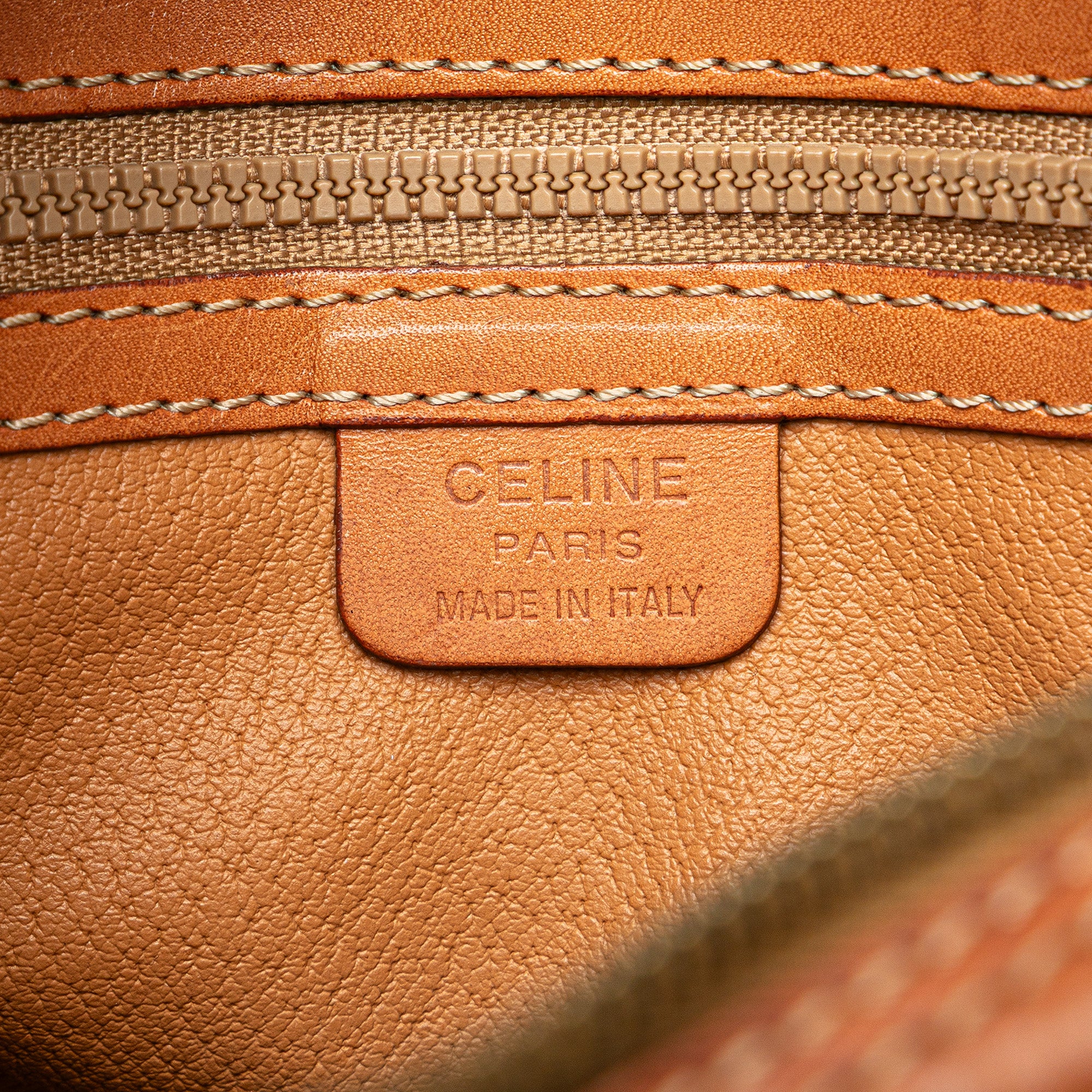 Celine | Pre-Owned Macadam Coated Canvas Crossbody | Brown