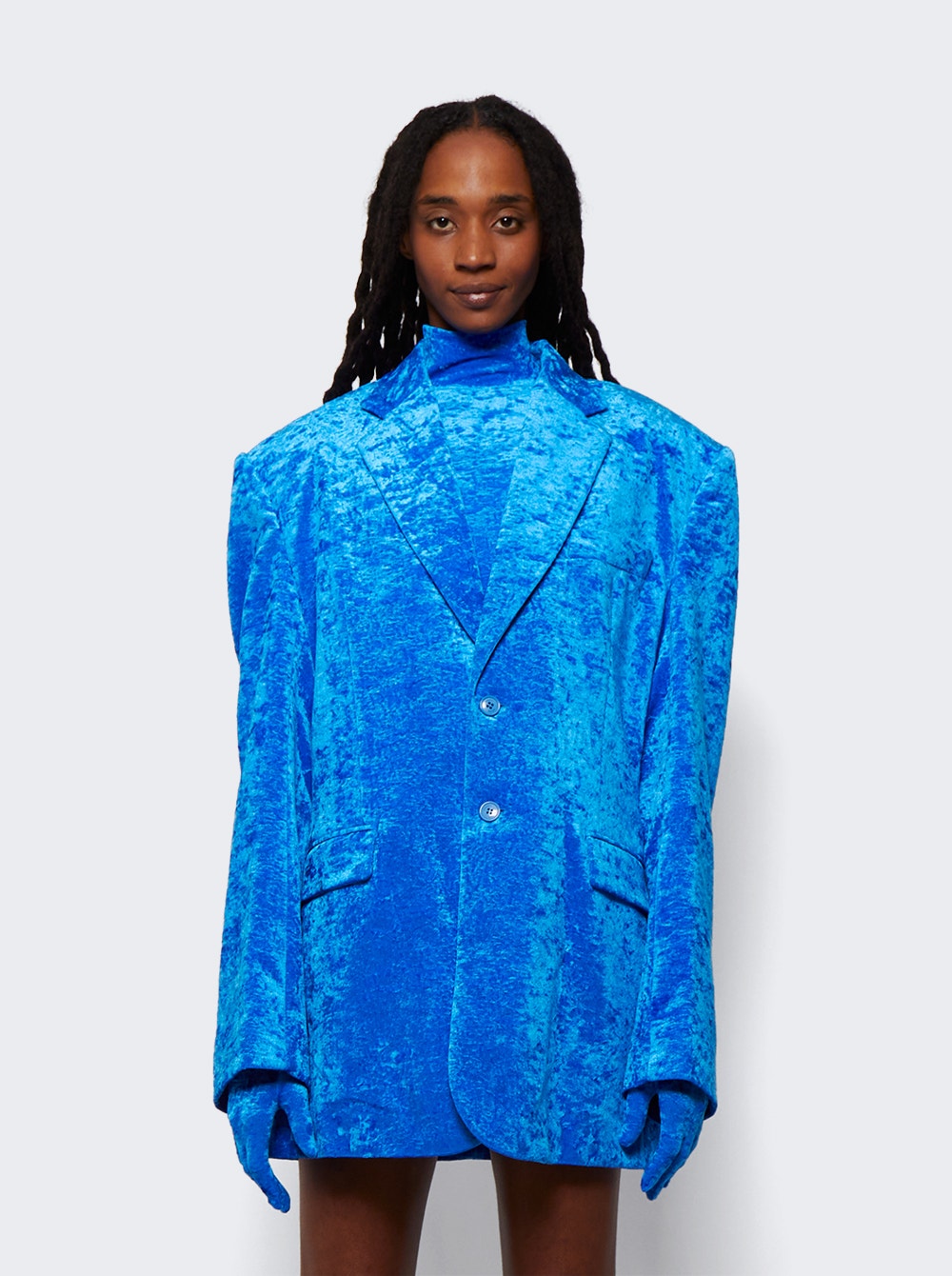 Women | VETEMENTS | Boxy Single Breasted Velvet Tailored Jacket
