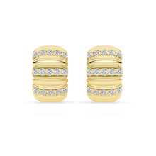 4.00 CT Round Lab-Grown Diamond | Hoop Earrings | 14K Yellow Gold over Sterling Silver | F Color | VS Clarity