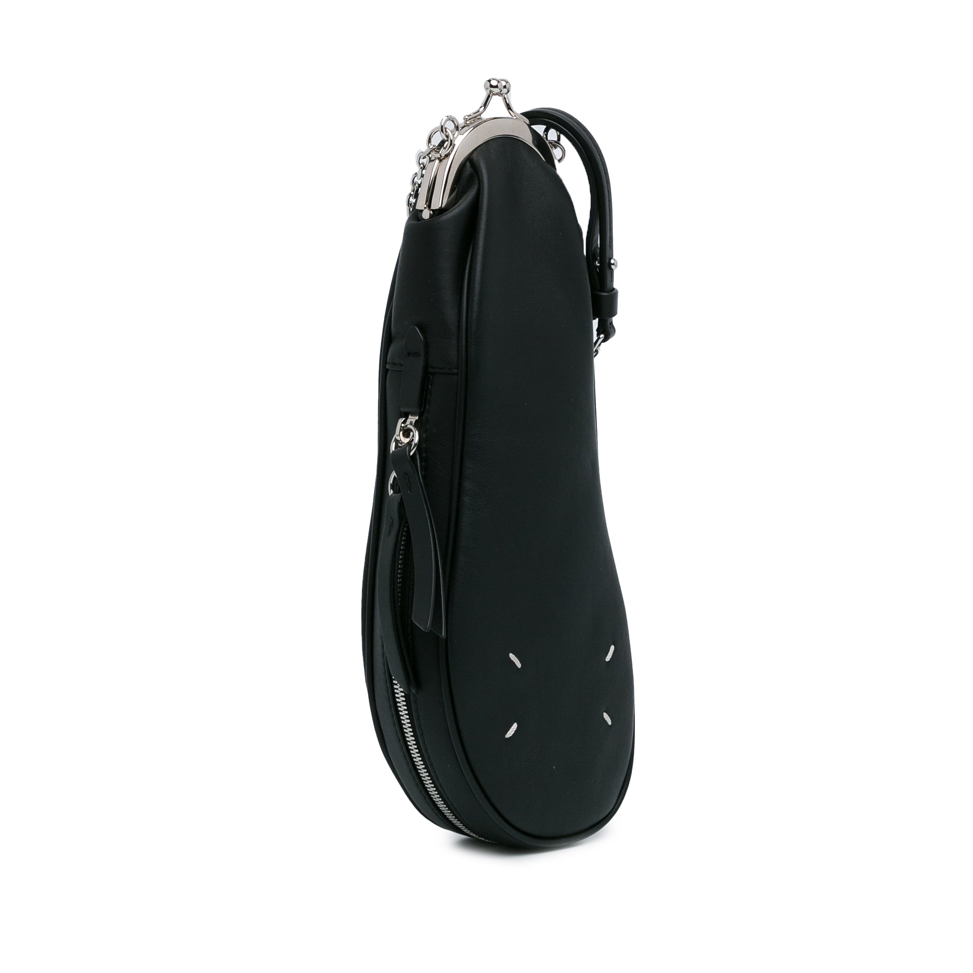 Maison Margiela | Pre-Owned Leather Tabi Crossbody | Black