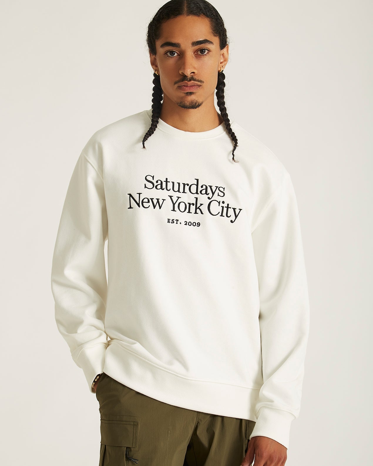 Mens | Bowery Miller Standard Crew | Ivory