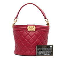 Chanel | Pre-Owned Calfskin Boy Bucket Bag | Red
