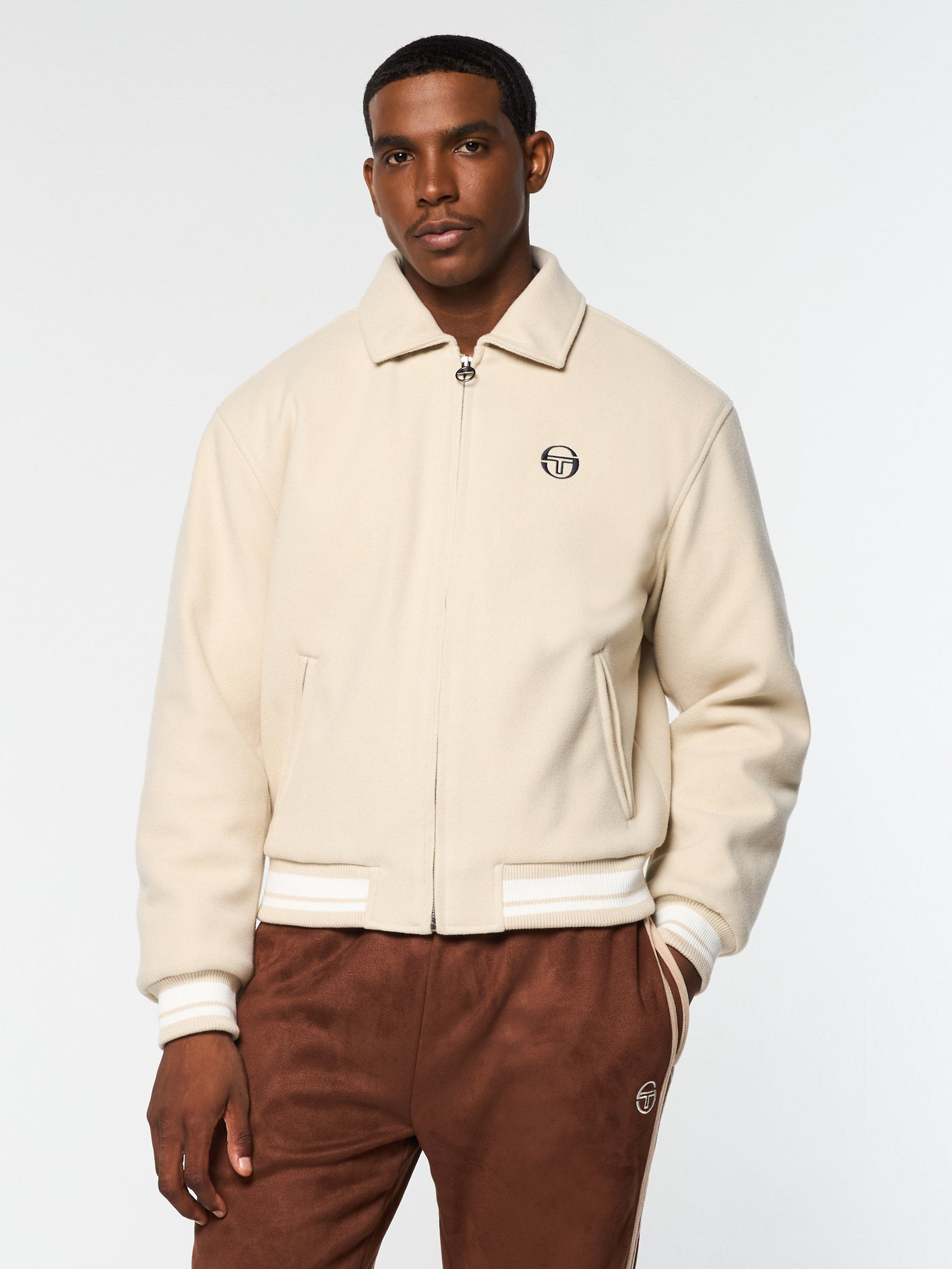 Men | Borotra Varsity Jacket | Pelican