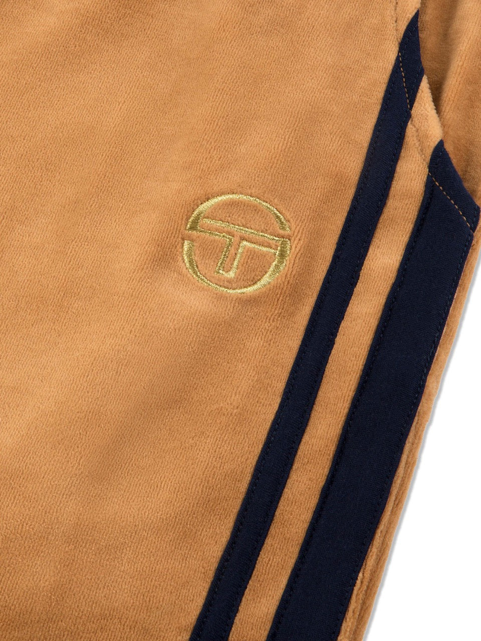 Men | Damarindo Velour Track Pant | Almond x Maritime Blue