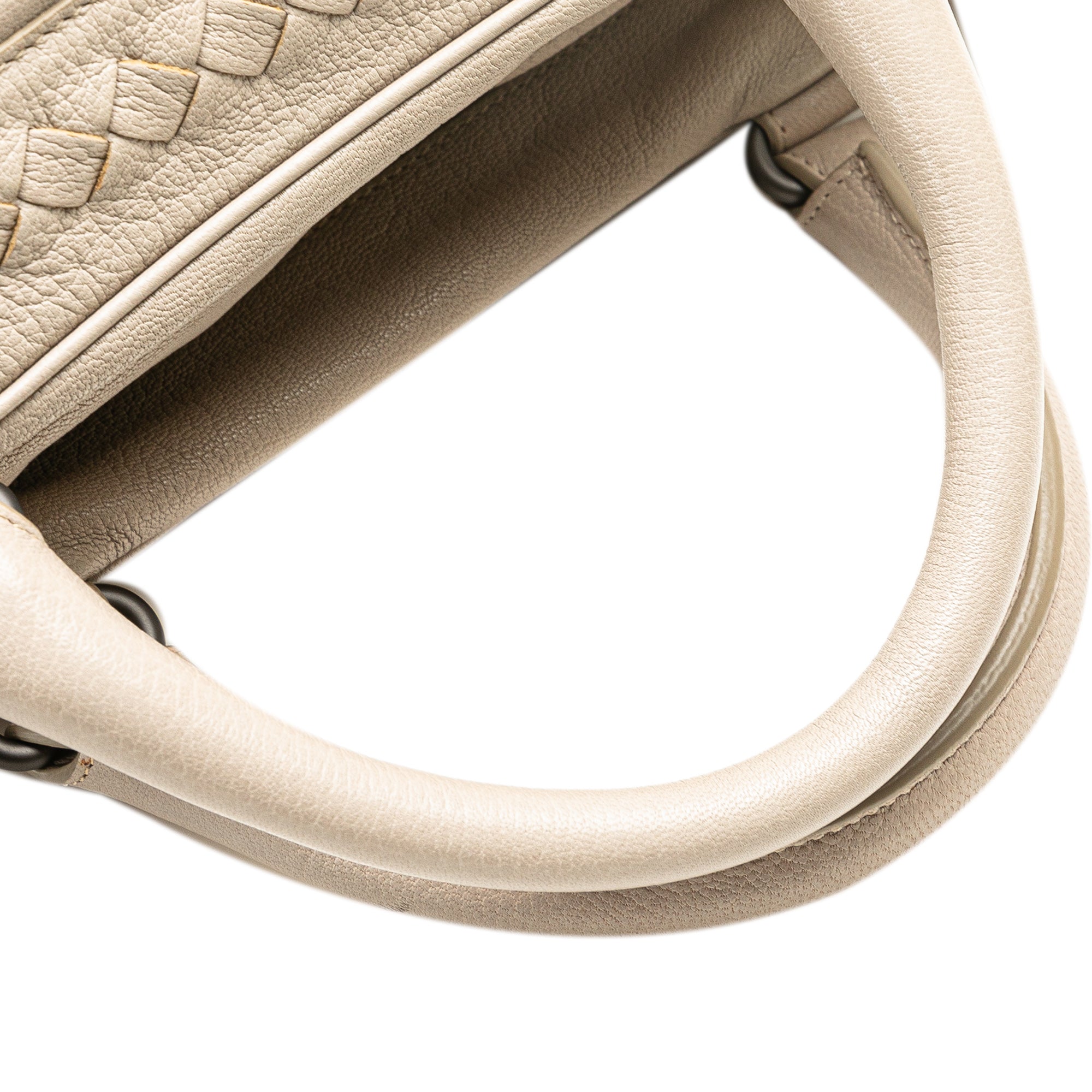 Bottega Veneta | Pre-Owned Nappa Intrecciato Handbag | Brown/Light Beige