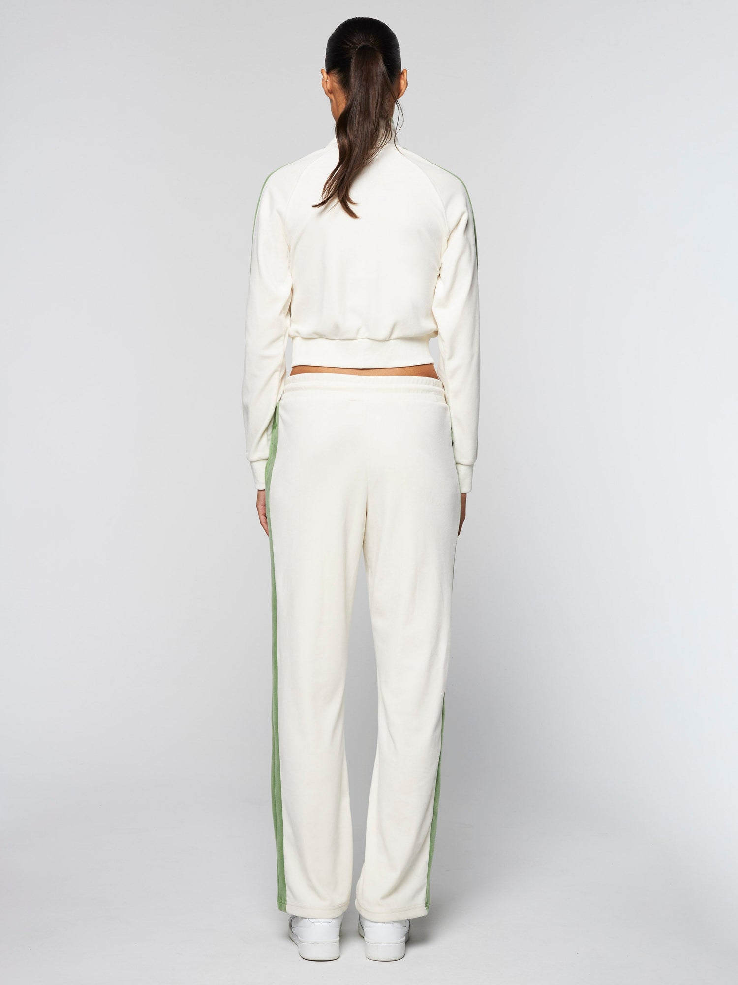 Women | Miss Carlotta Velour Track Jacket | Gardenia