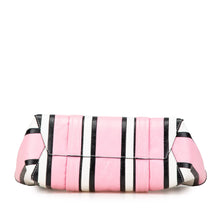 Balenciaga | Pre-Owned Small Lambskin Barbes East West Striped Shopper Tote | Pink