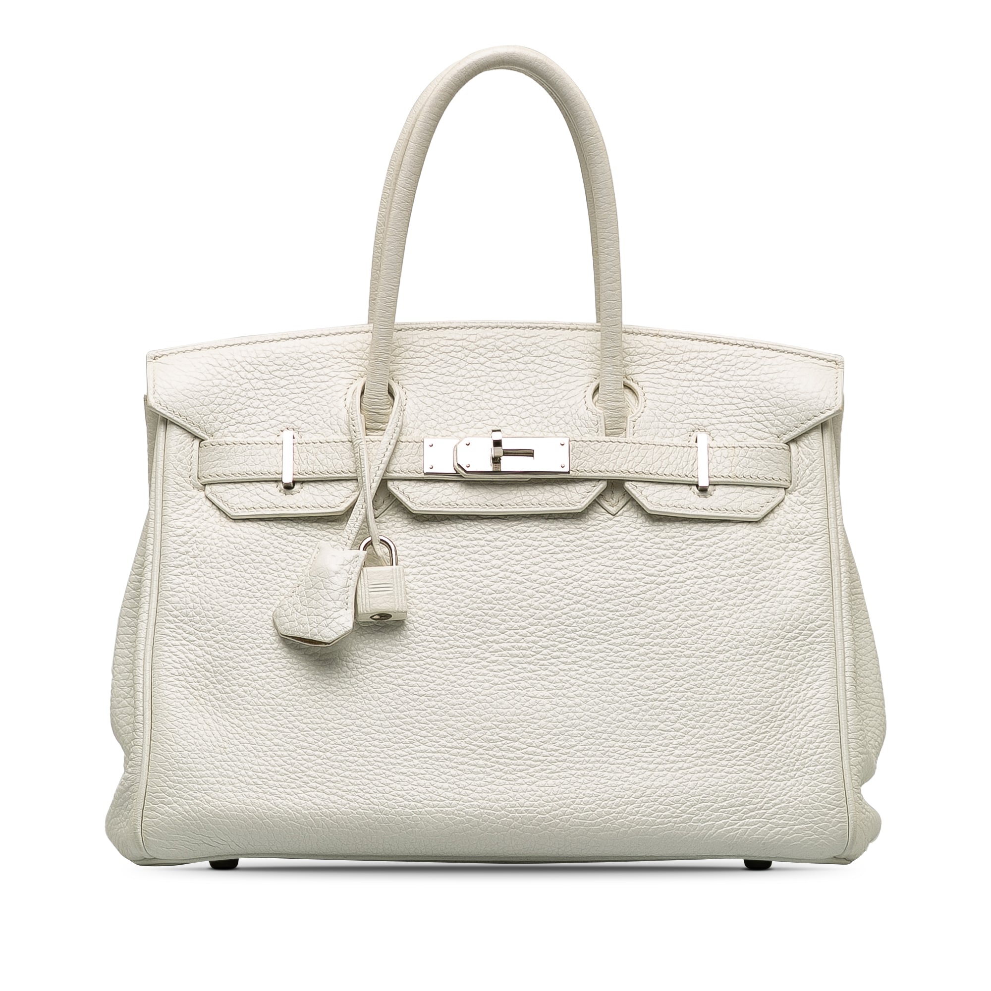 Hermes | Pre-Owned Clemence Birkin 30 | White