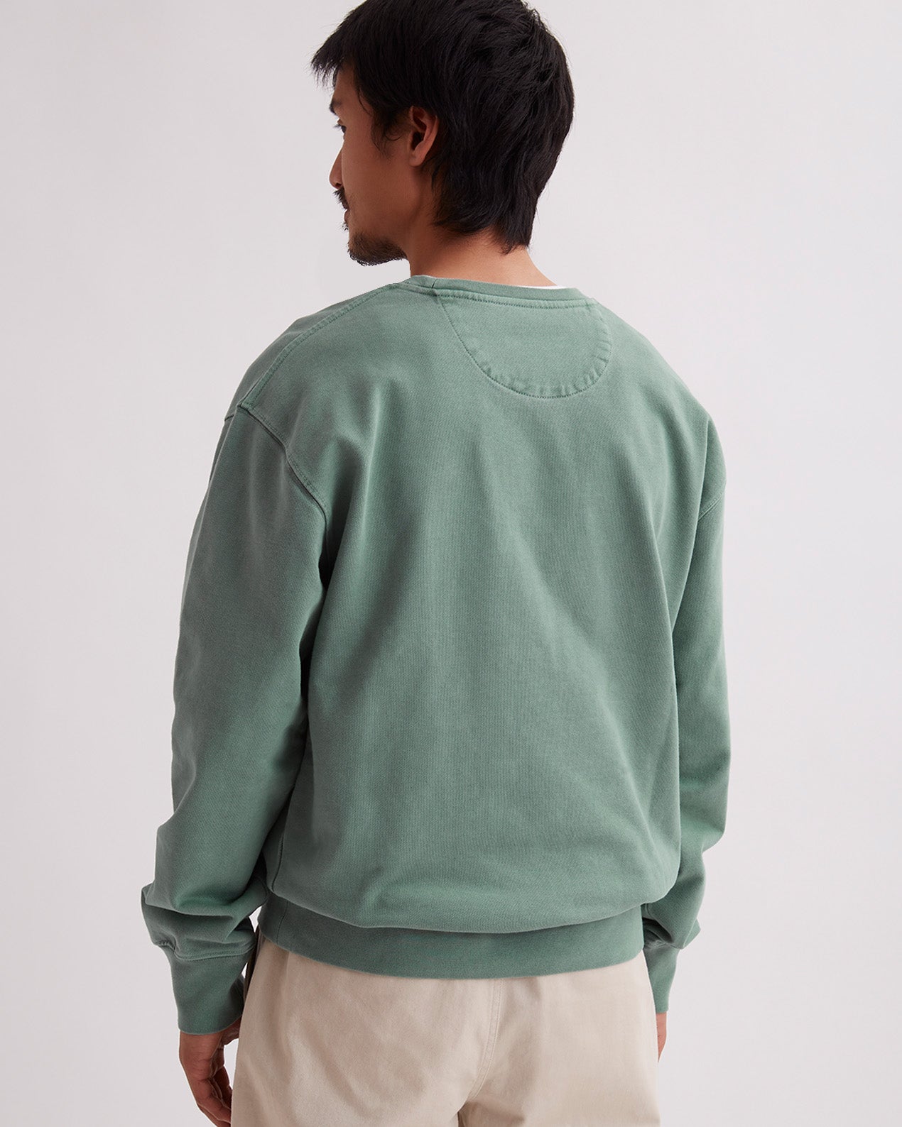Mens | Bowery Pigment Dyed Crew | Dark Forest