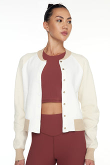 The Upside | Rodeo Hallie Knit Bomber | White