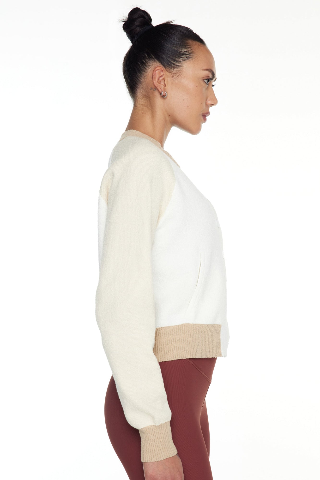 The Upside | Rodeo Hallie Knit Bomber | White