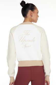The Upside | Rodeo Hallie Knit Bomber | White