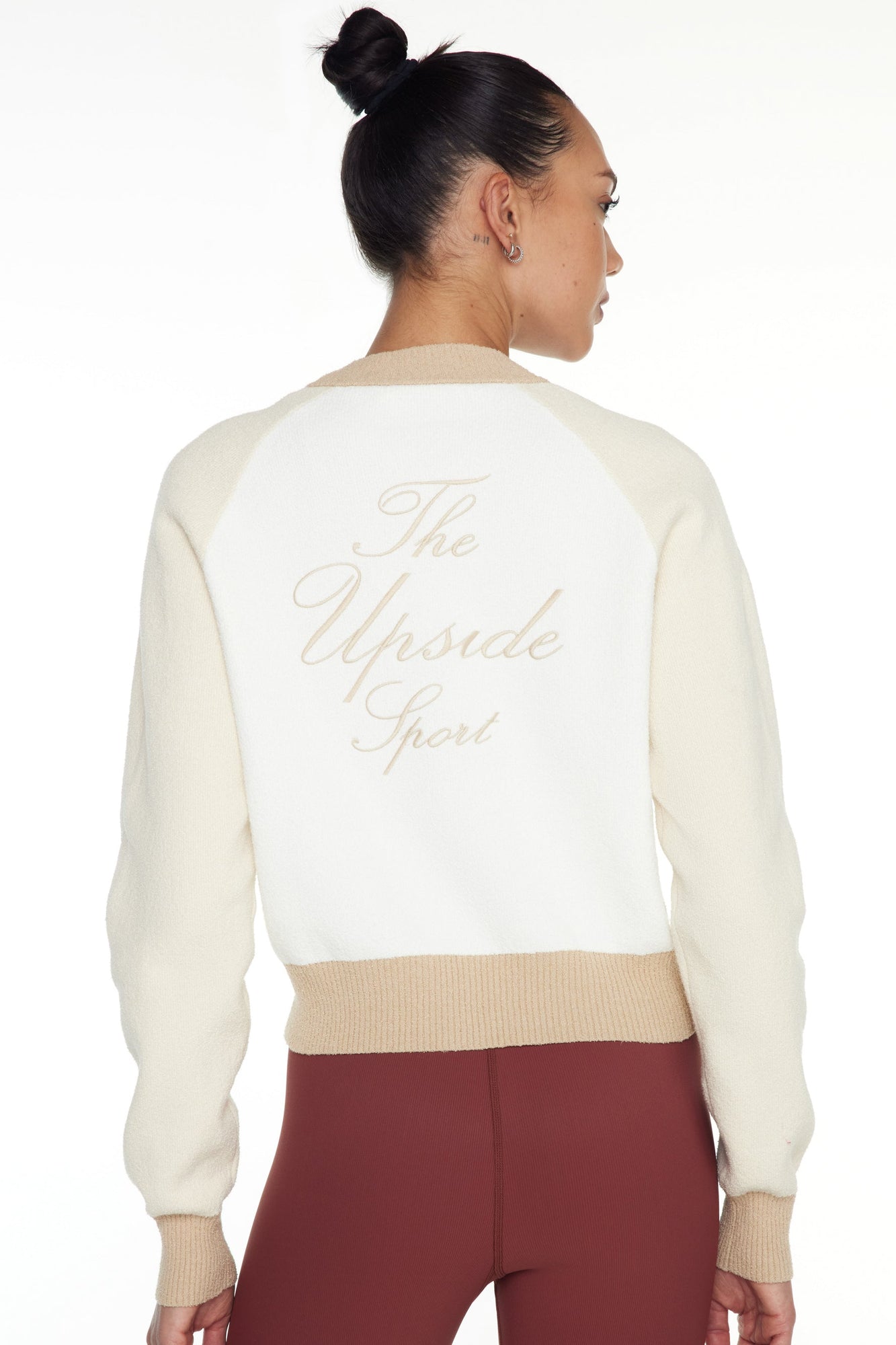The Upside | Rodeo Hallie Knit Bomber | White