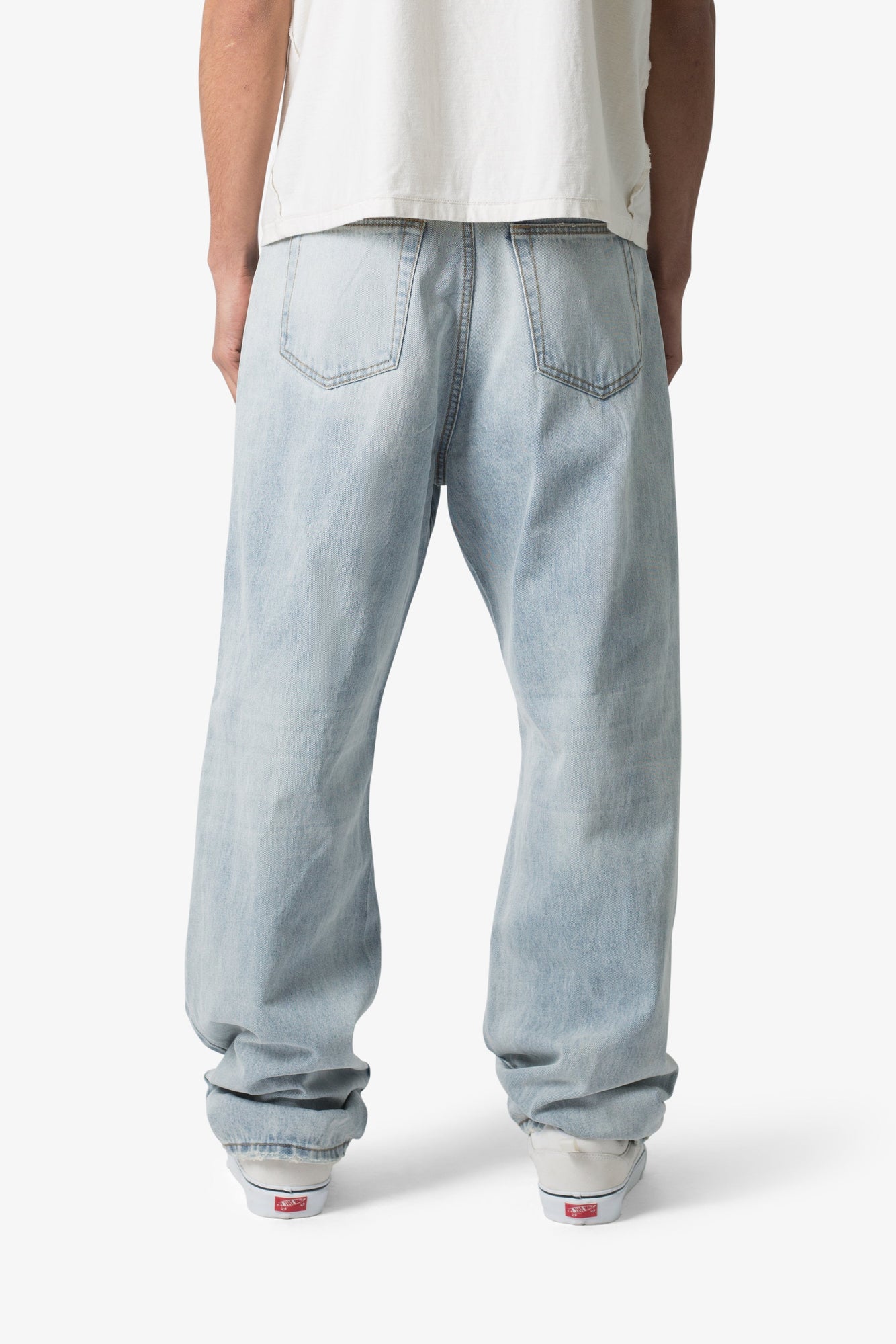 Ultra Baggy Chainstitch Denim | Light Blue