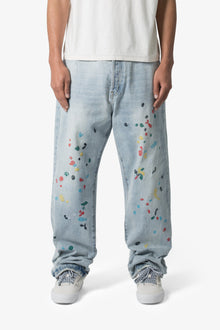 Ultra Baggy Chainstitch Denim | Light Blue