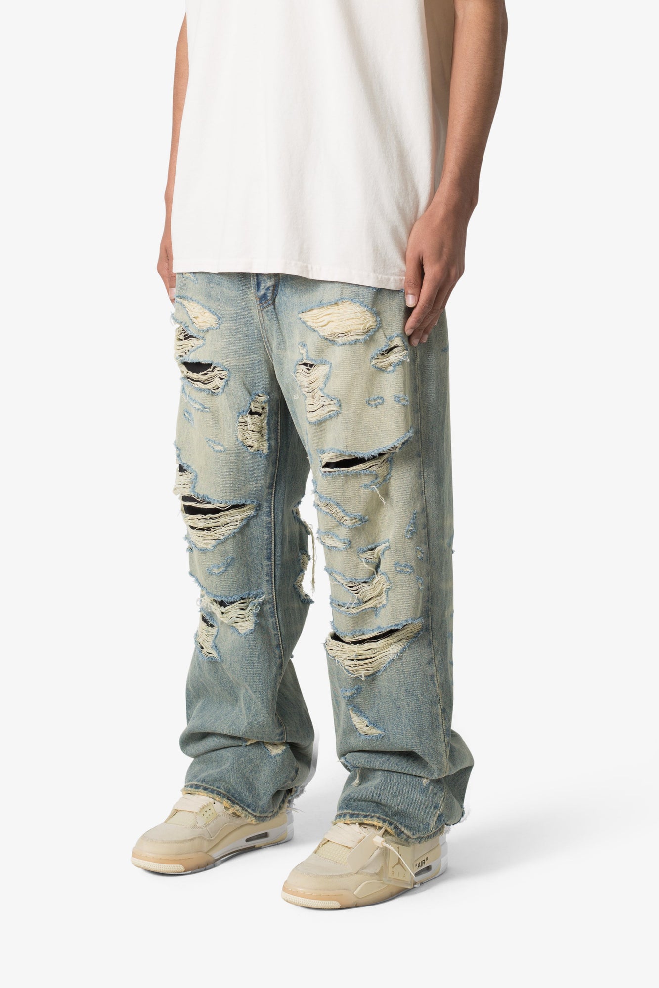 Ultra Baggy Distressed Denim | Vintage Blue