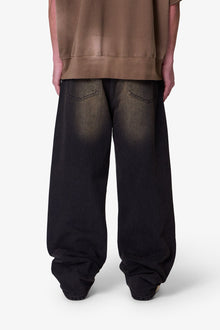 Ultra Baggy Dried Denim | Washed Black